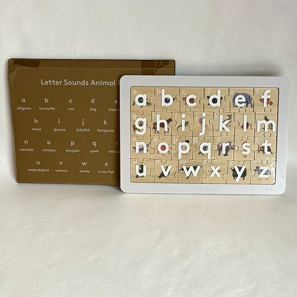 LOVEVERY Alphabet ABC's Letter Sounds Animal Puzzle Storyteller Play Kit Toy